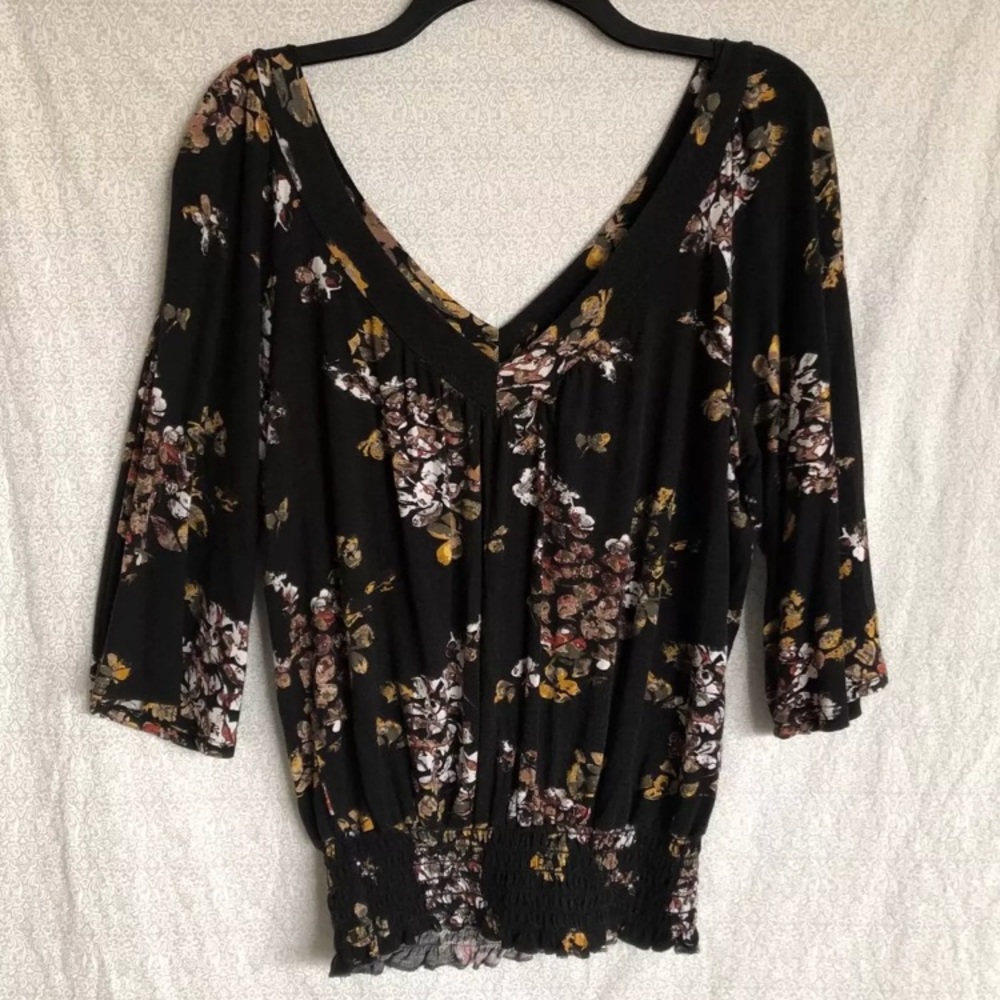 American Rag Floral Peasant Top